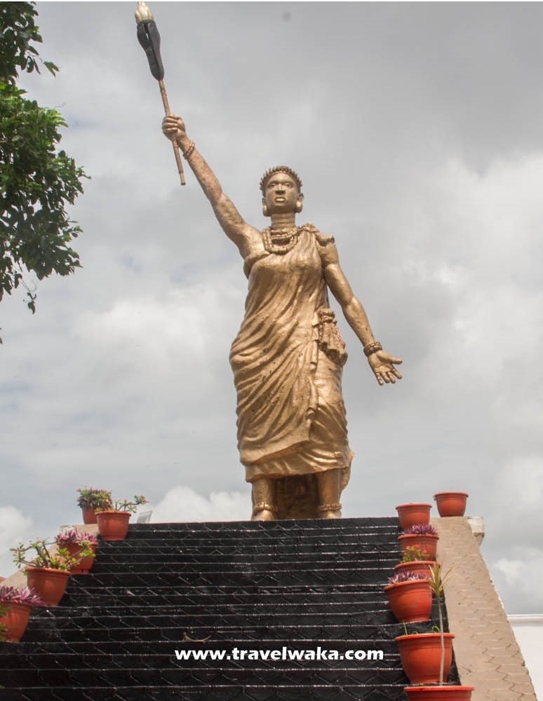 Close up of Queen Moremi Statue